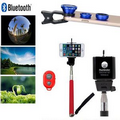 iBank(R)Selfie Stick + Fisheye Wide Angle Camera Lens